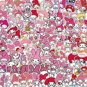 My Melody 25 piece Stickers Sanrio Kawaii Vinyl Water Bottle Laptop Anime